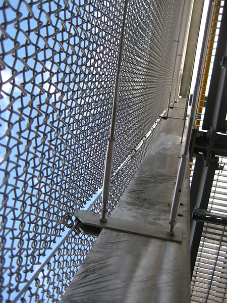 100m stainless steel mesh veil acting as a safety screen 100m stainless steel mesh veil acting as a safety screen