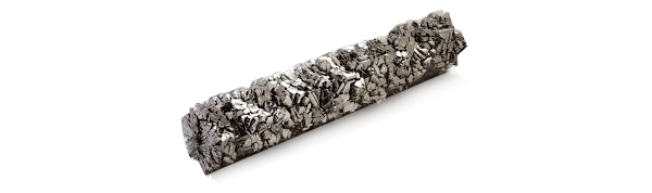 Titanium grown by the iodide, or crystal bar, process