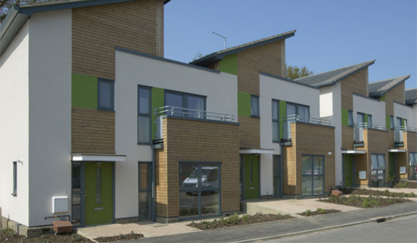 Cotney Croft and Peartree Way by Baily and Garner Architects. A sustainable, affordable housing scheme which exceeds Level 5 of the Code for Sustainable Homes, with a Code Level 6 being achieved on one house at Cotney Croft.