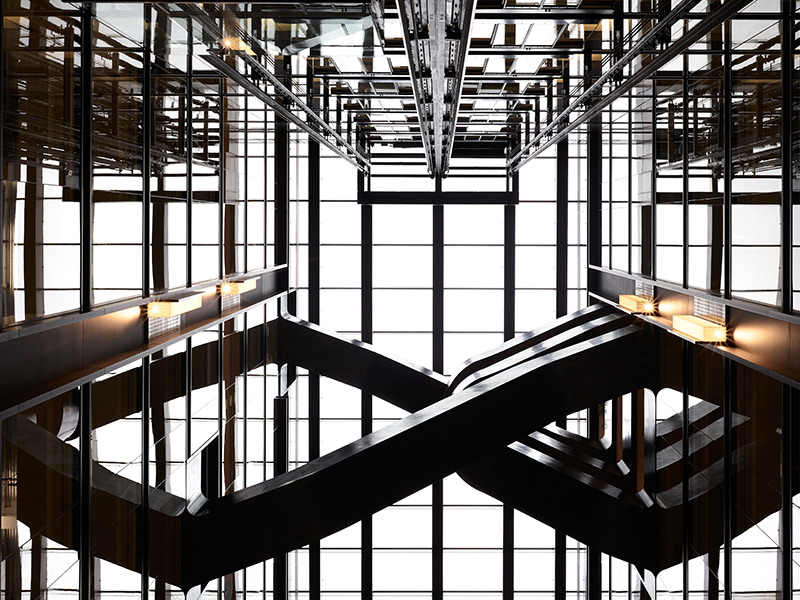 The stairs looking more like an aerial sculpture than a staircase Google offices, 6 Pancras Square, London, UK Photography by Tim Soar The stairs looking more like an aerial sculpture than a staircase Google offices, 6 Pancras Square, London, UK Photography by Tim Soar