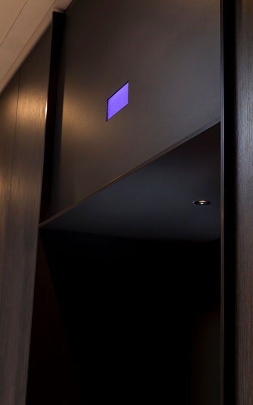 Vertical and horizontal trim in V-Grooved stainless steel with Bronze finish complementing Wenge cladding. - Elevator architrave and panels in V-Grooved PVD coloured stainless steel in Chocolate Vibration. Fenman House, Apartment Building, 9 Handyside St, King’s Cross, London N1C. - Fabrication, V-Grooving and folding of stainless steel by Double Stone Steel Europe Ltd. Vertical and horizontal trim in V-Grooved stainless steel with Bronze finish complementing Wenge cladding. - Elevator architrave and panels in V-Grooved PVD coloured stainless steel in Chocolate Vibration. Fenman House, Apartment Building, 9 Handyside St, King’s Cross, London N1C. - Fabrication, V-Grooving and folding of stainless steel by Double Stone Steel Europe Ltd.