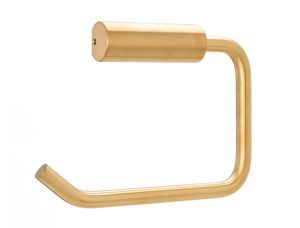 The Splash Lab TSL.45 Single toilet roll holder in PVD coloured stainless steel Brass Brush