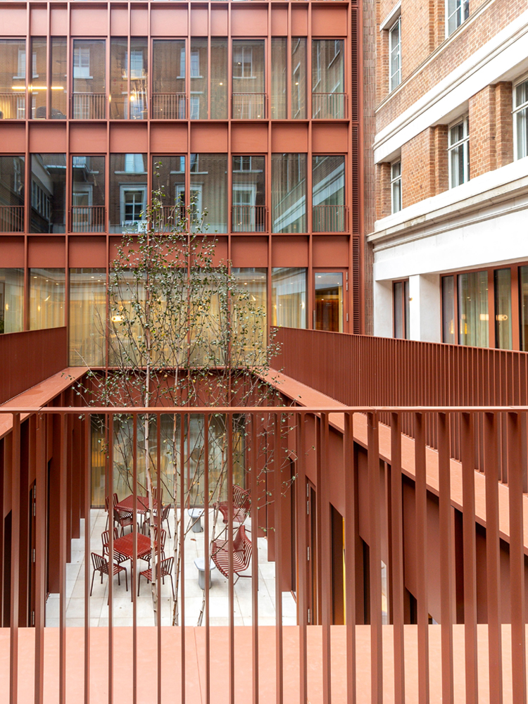 Terrace and basement courtyard area created from former underground car park. - Chancery House, 53-64 Chancery Lane, WC2A 1QS. - Architects: dMFK Architects - Balcony railings and handrail fabricated and installed by Double Stone Steel Europe Ltd. Terrace and basement courtyard area created from former underground car park. - Chancery House, 53-64 Chancery Lane, WC2A 1QS. - Architects: dMFK Architects - Balcony railings and handrail fabricated and installed by Double Stone Steel Europe Ltd.